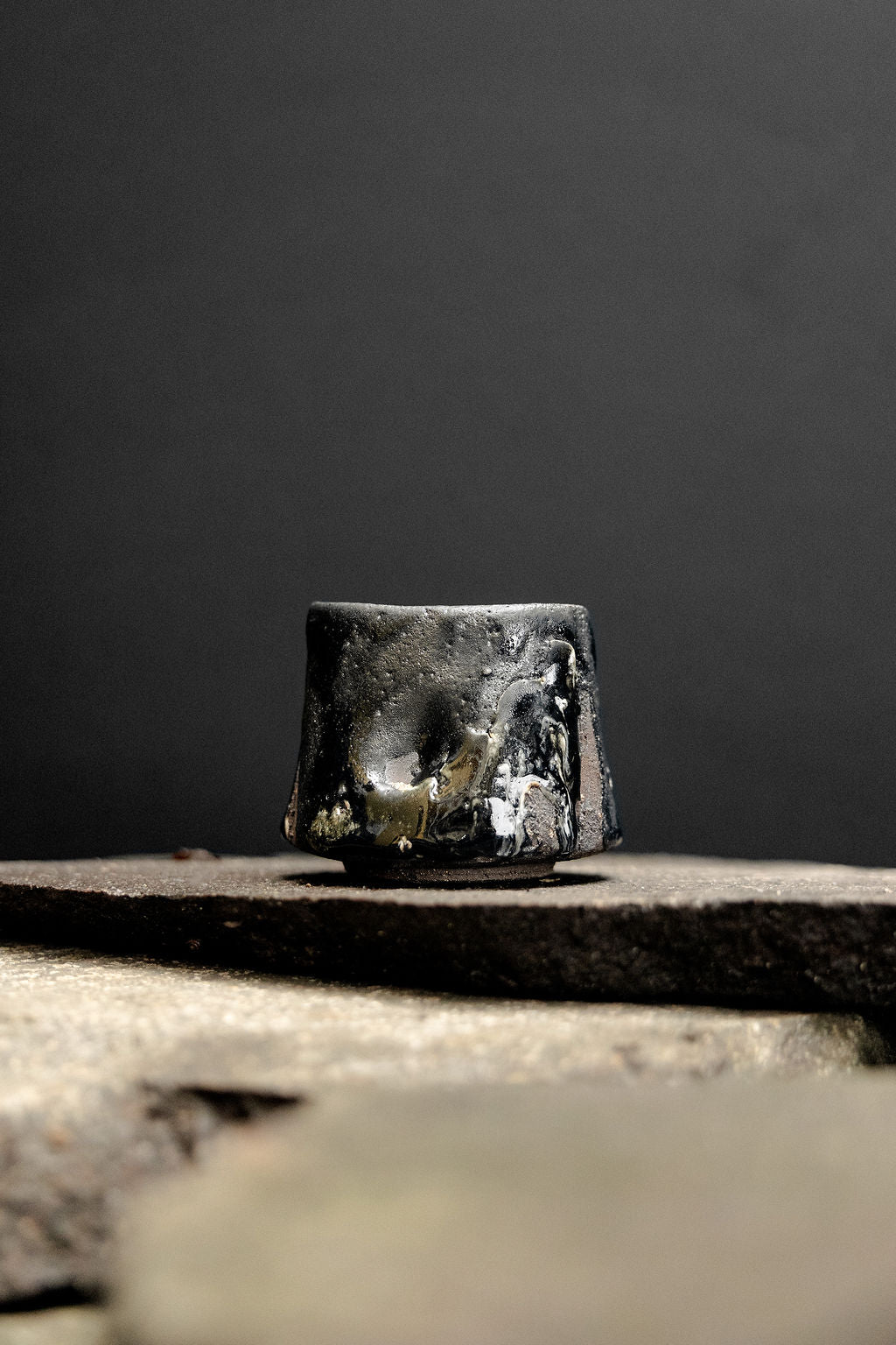 Yunomi tea cup black