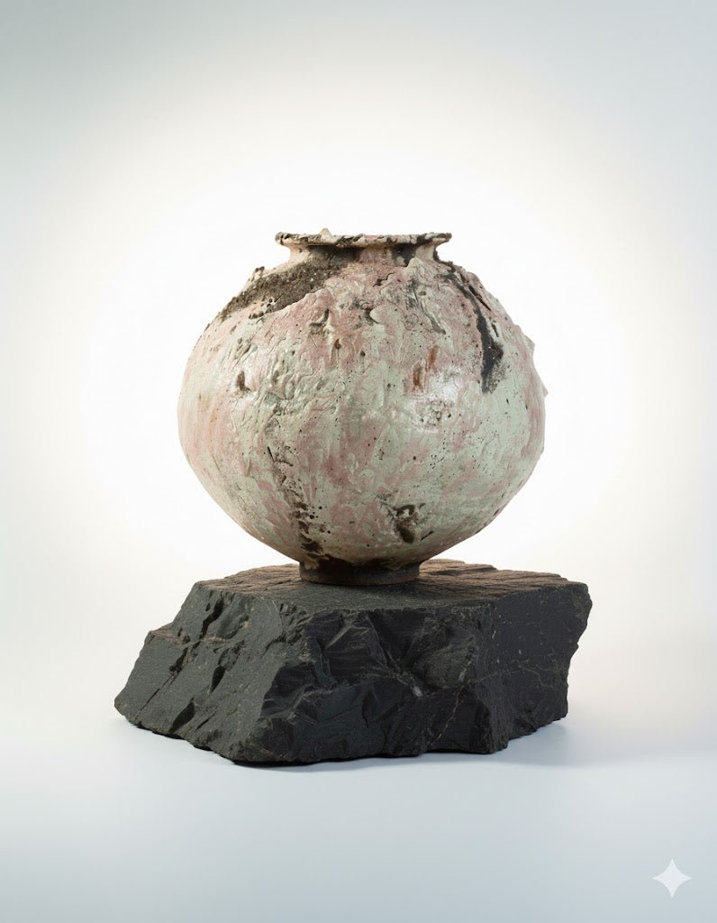 Moonjar vase rose